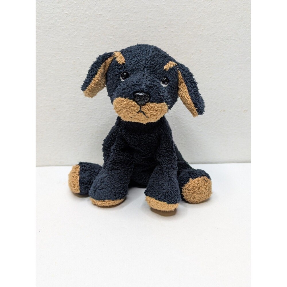 Russ Berrie Luv Pets BISCUIT Rottweiler Dog Puppy Plush Beanbag 5" Terrycloth